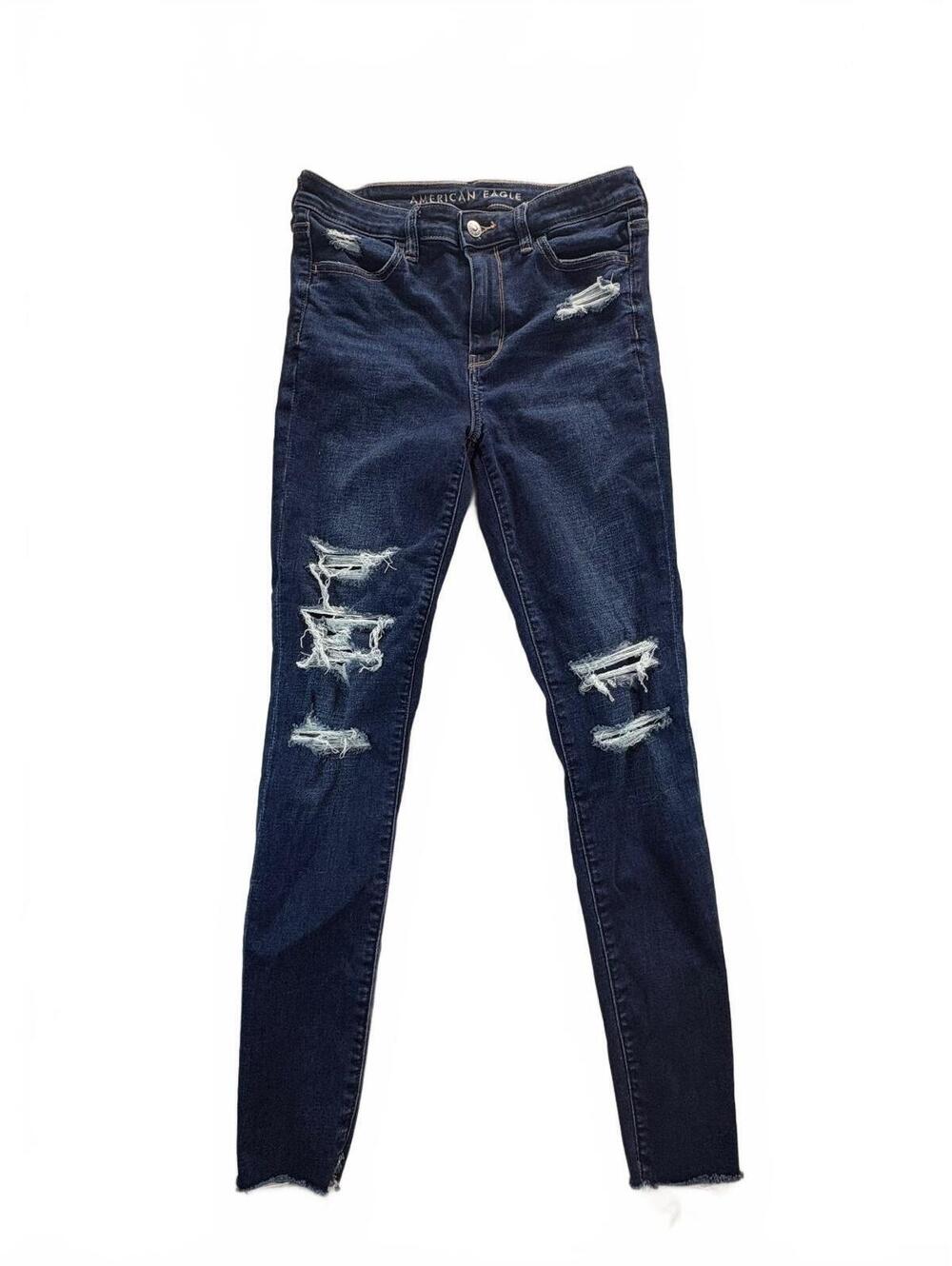 American Eagle Women’s High-Rise Jegging Jeans Size 6 Regular Distressed Stretch